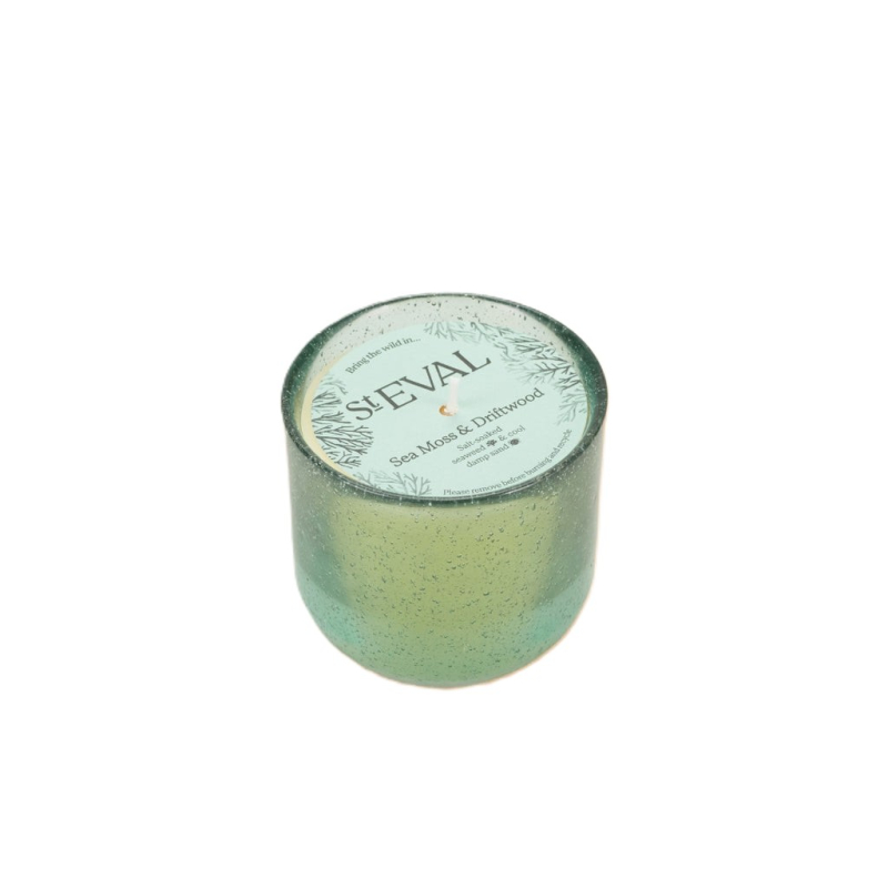 ST EVAL SEA MOSS AND DRIFTWOOD GLASS CANDLE